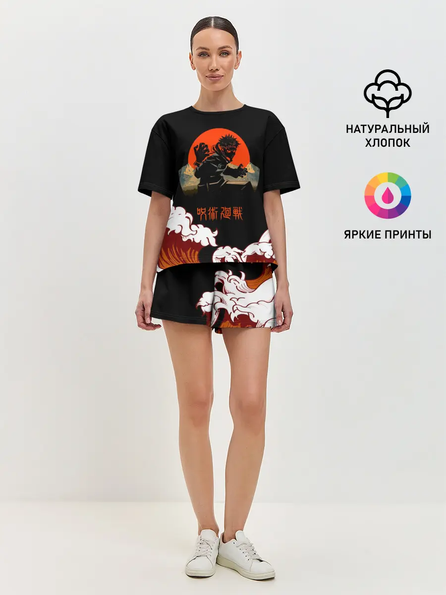 Женская пижама с шортами / Юдзи Итадори | Магическая битва