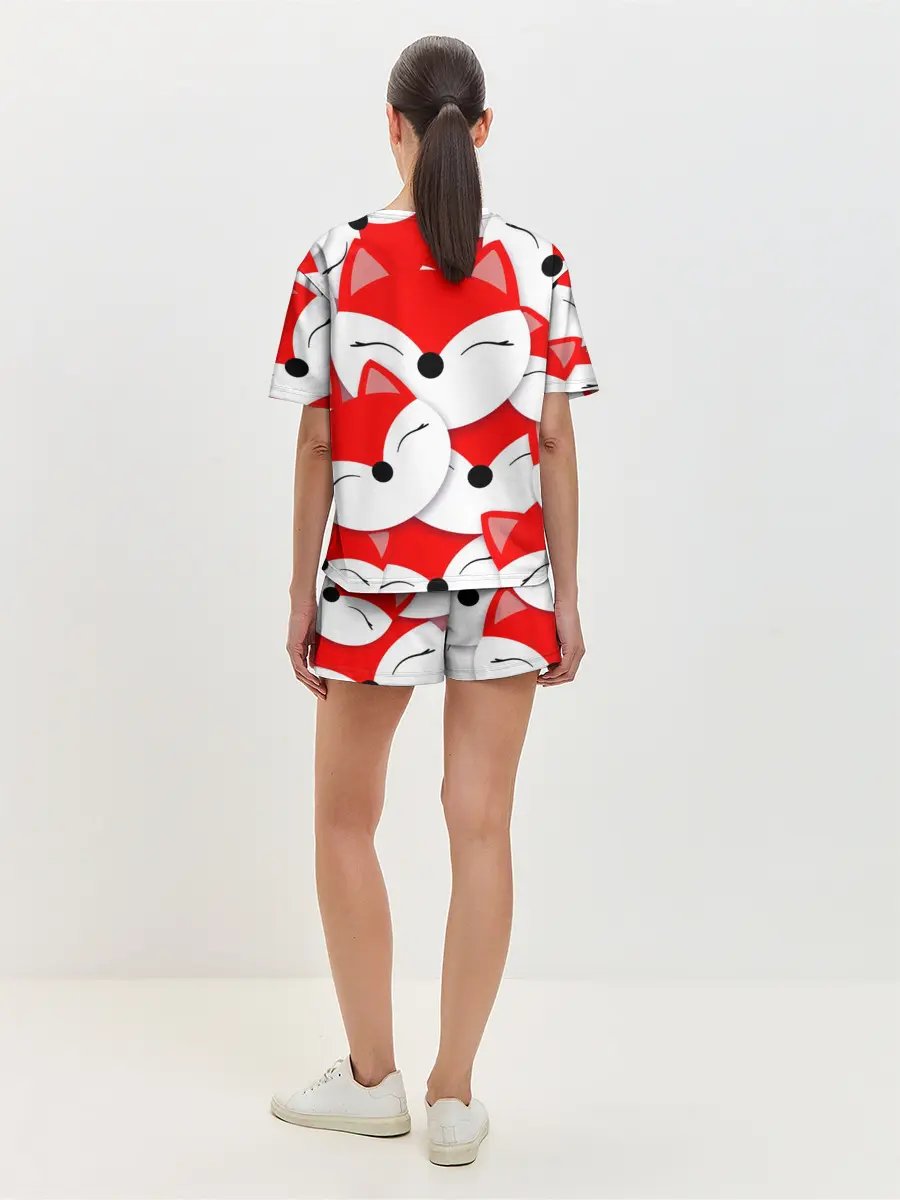 Женская пижама с шортами / Лисёнок принт