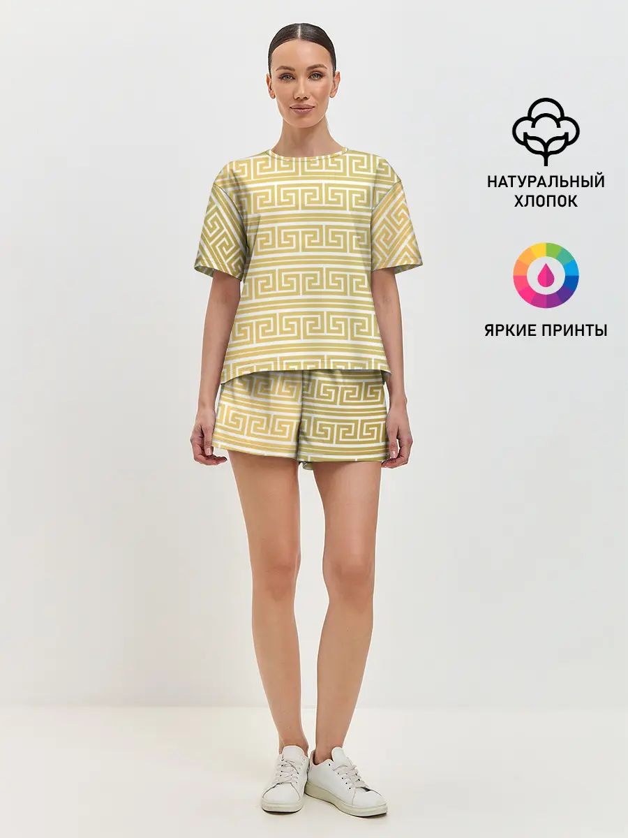 Женская пижама с шортами / Орнамент древней Греции