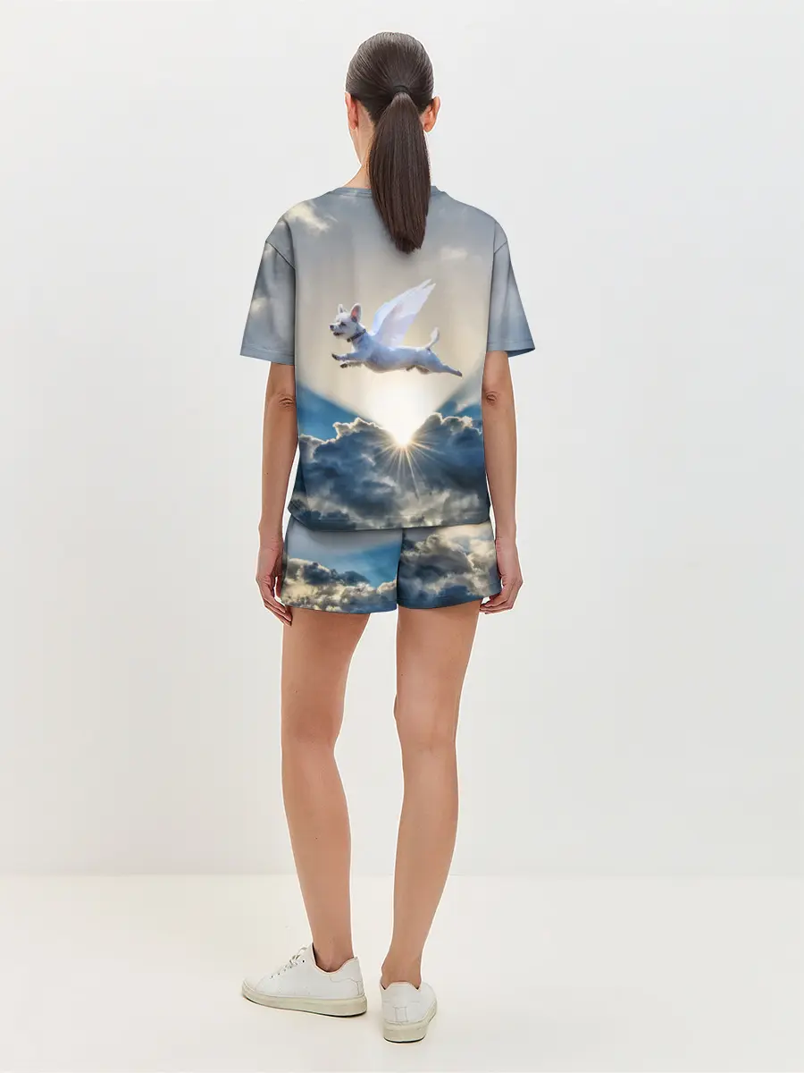 Женская пижама с шортами / Ангельский пес