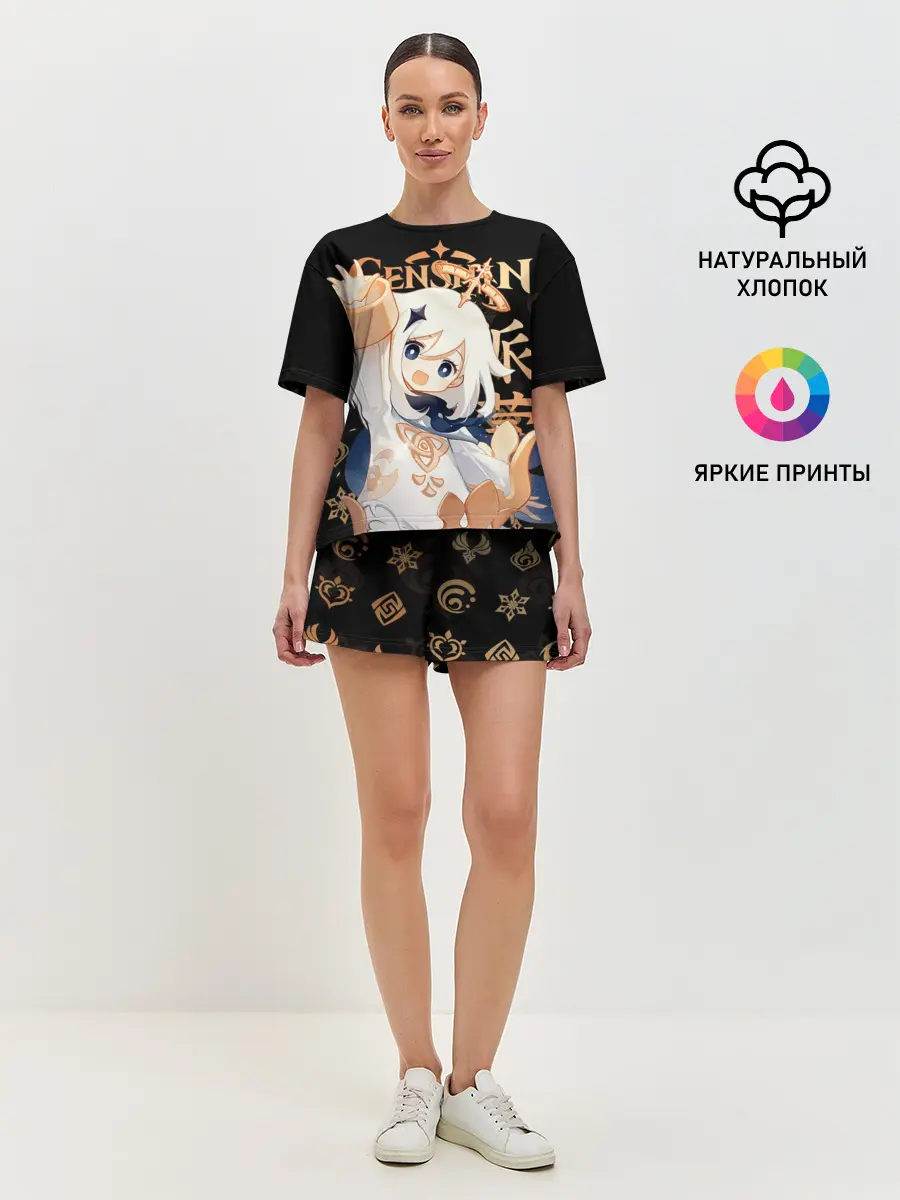 Женская пижама с шортами / Паймон / Genshin Impact
