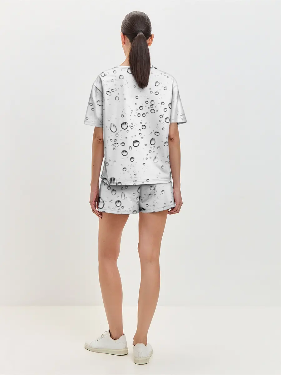 Женская пижама с шортами / Утренний дождь