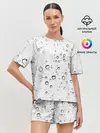 Женская пижама с шортами / Утренний дождь