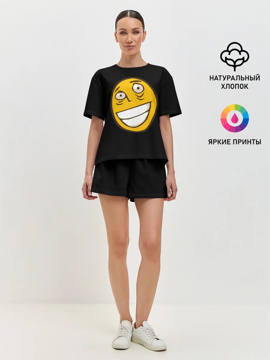 Женская пижама с шортами / Рофлан лицо