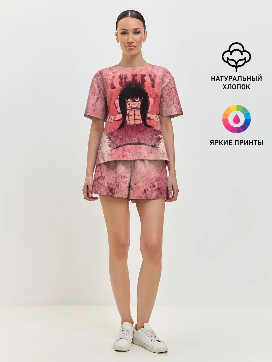 Женская пижама с шортами / Свирепый Луффи