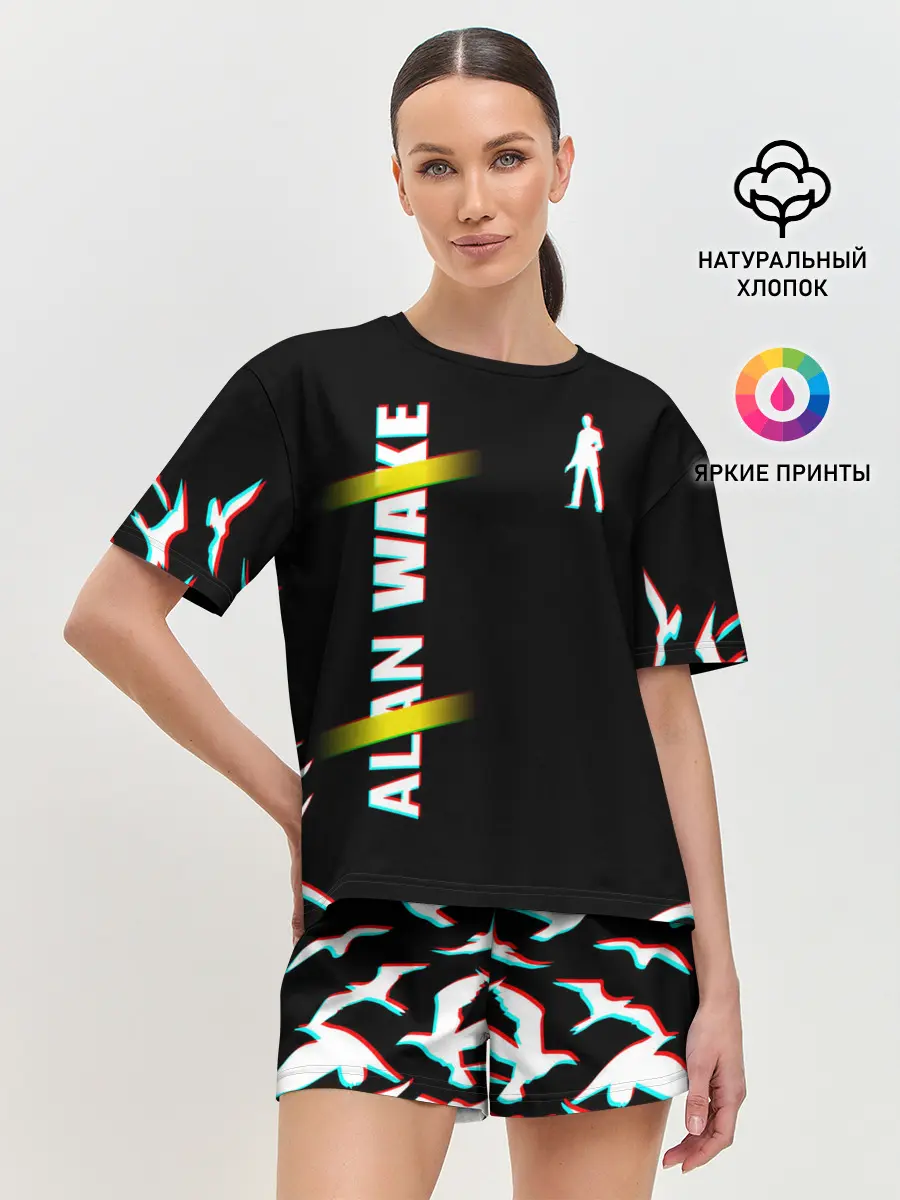 Женская пижама с шортами / Alan Wake Glitch