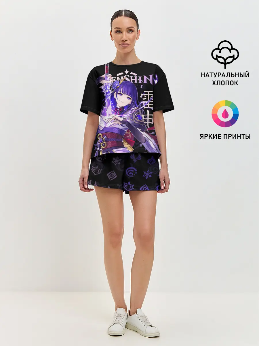 Женская пижама с шортами / Сёгун Райдэн / Genshin Impact