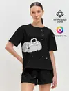 Женская пижама с шортами / Космонавт на облаке