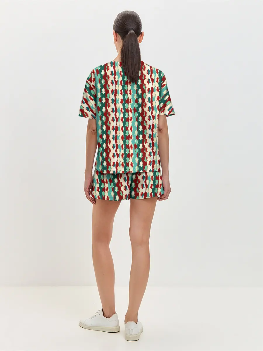 Женская пижама с шортами / Маленькие Ёлочки