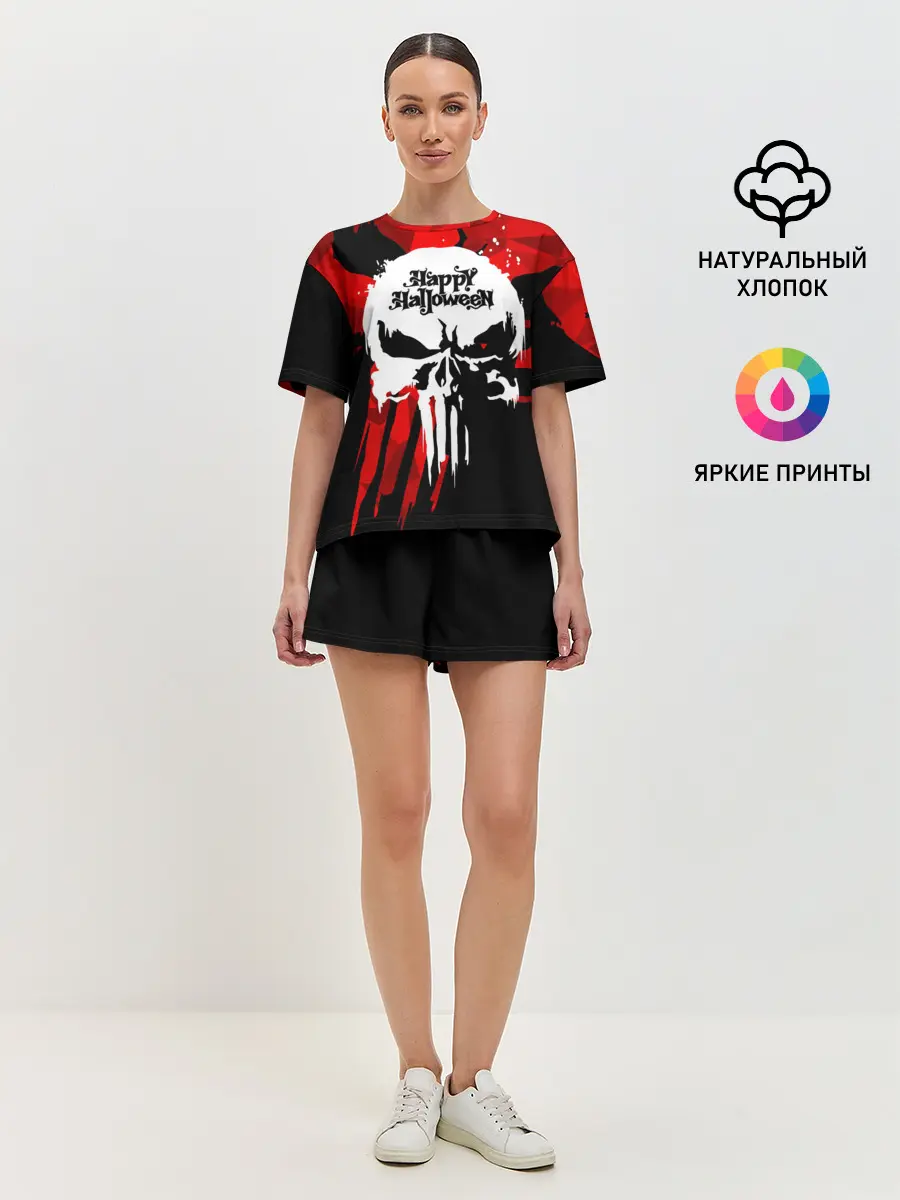 Женская пижама с шортами / Геометрия страха