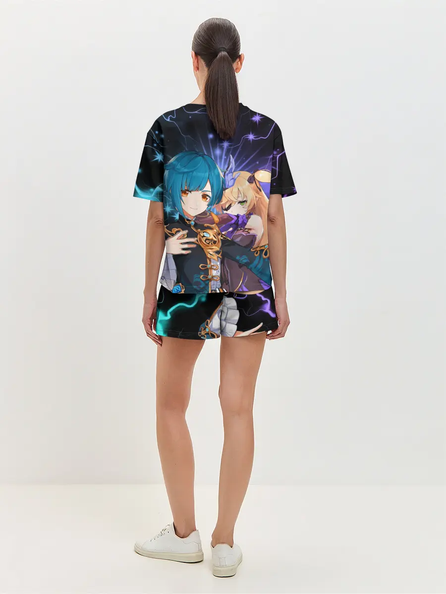 Женская пижама с шортами / Фишль и Син Цю, Genshin Impact