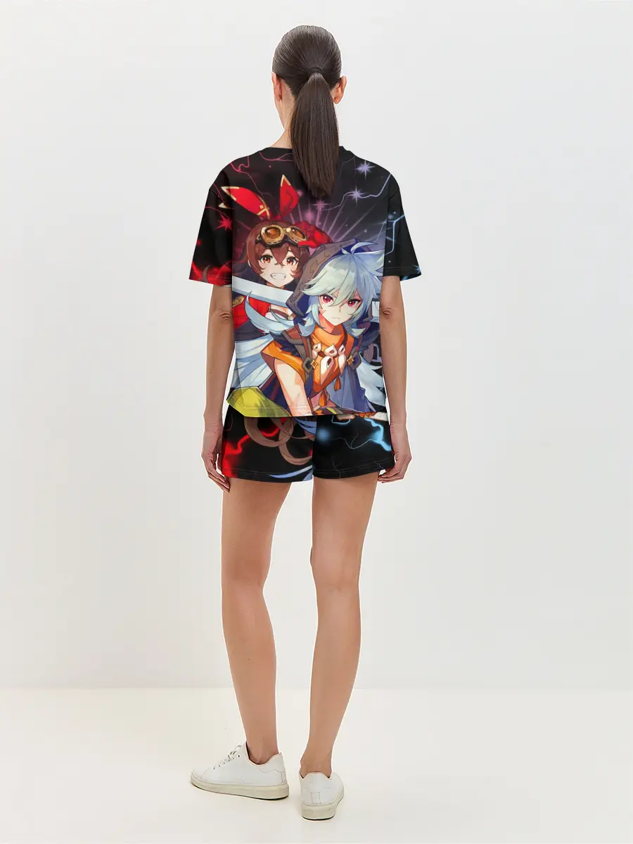 Женская пижама с шортами / Рэйзор и Эмбер, Genshin Impact