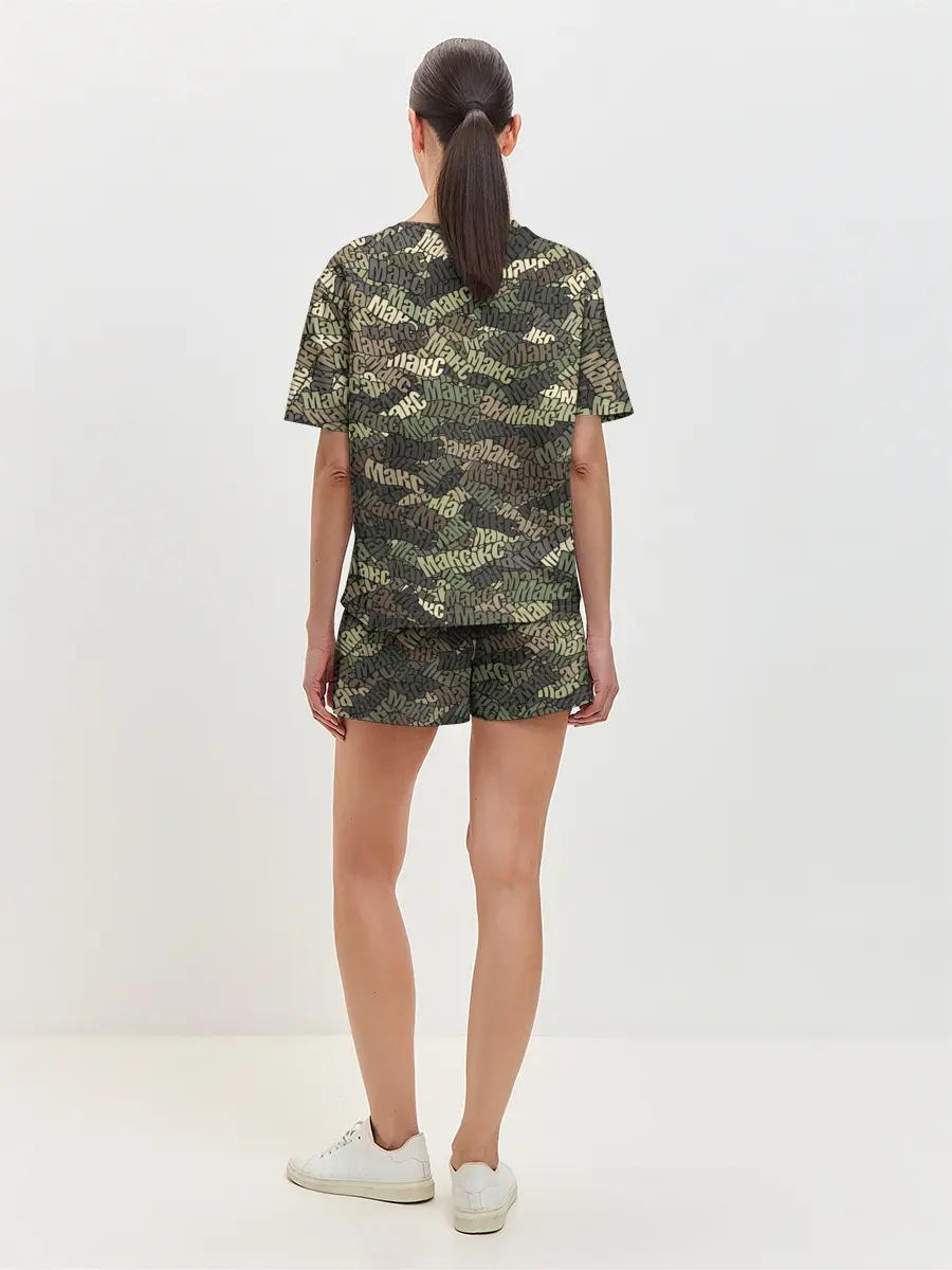 Женская пижама с шортами / Именной камуфляж Макс