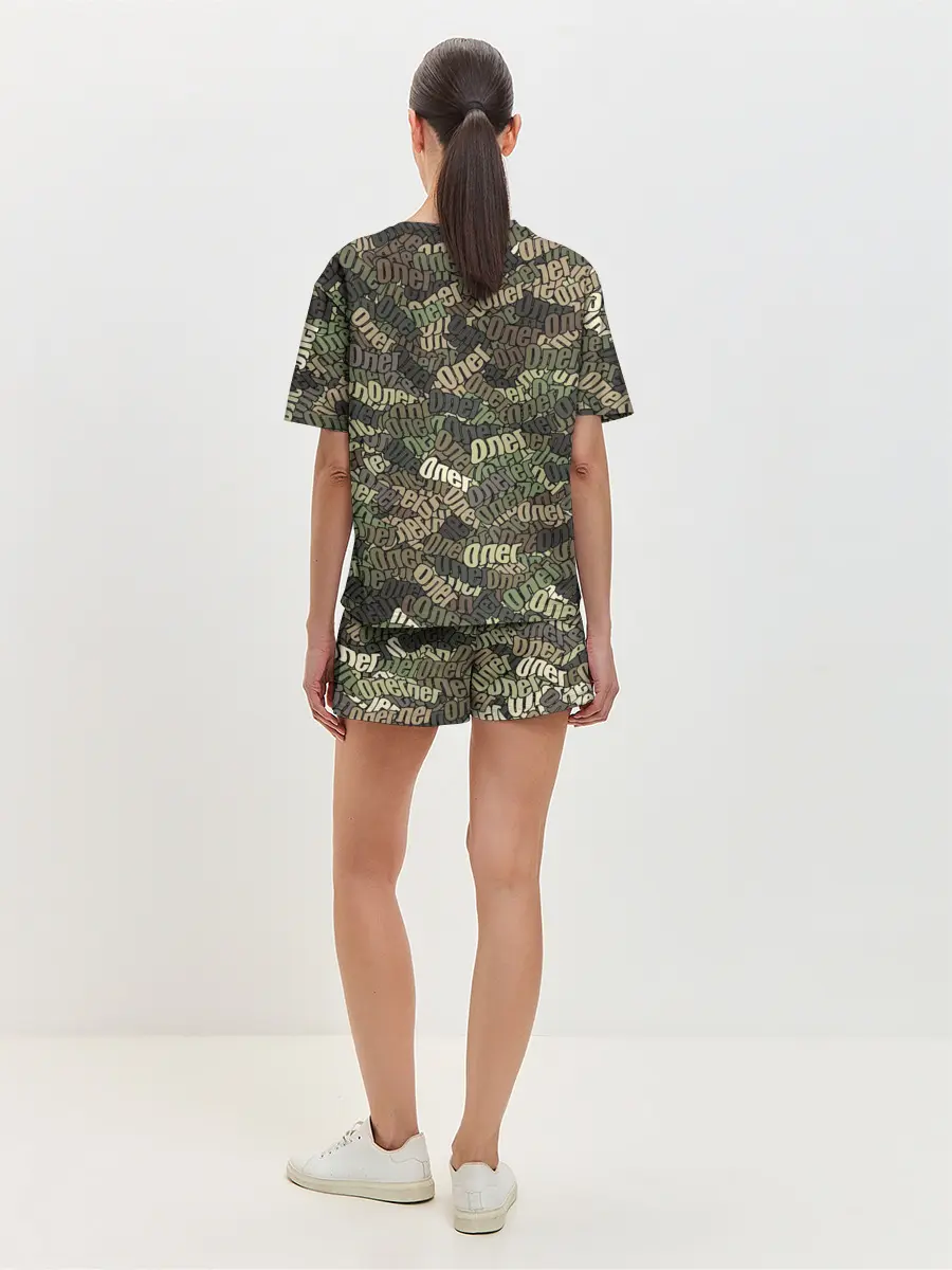 Женская пижама с шортами / Именной камуфляж Олег