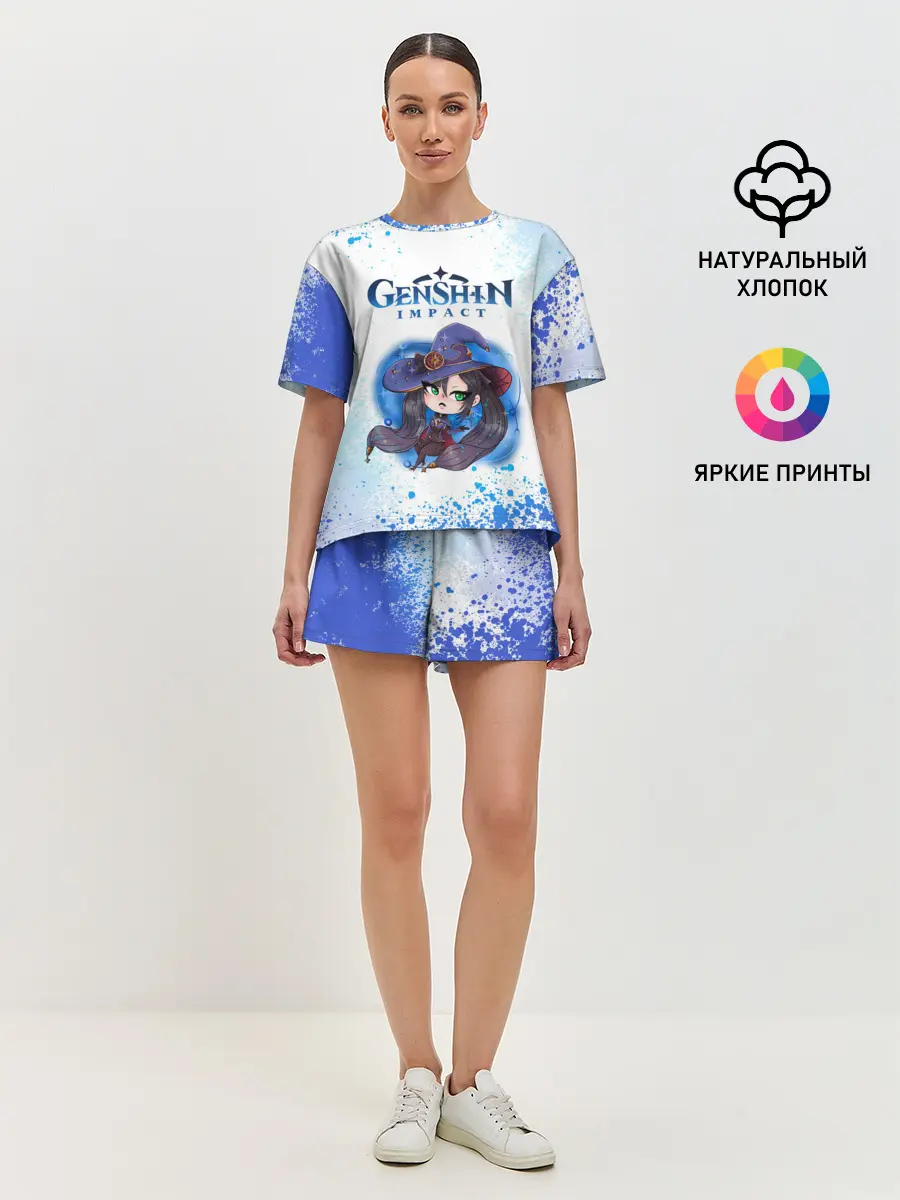 Женская пижама с шортами / Мона | Геншин Импакт