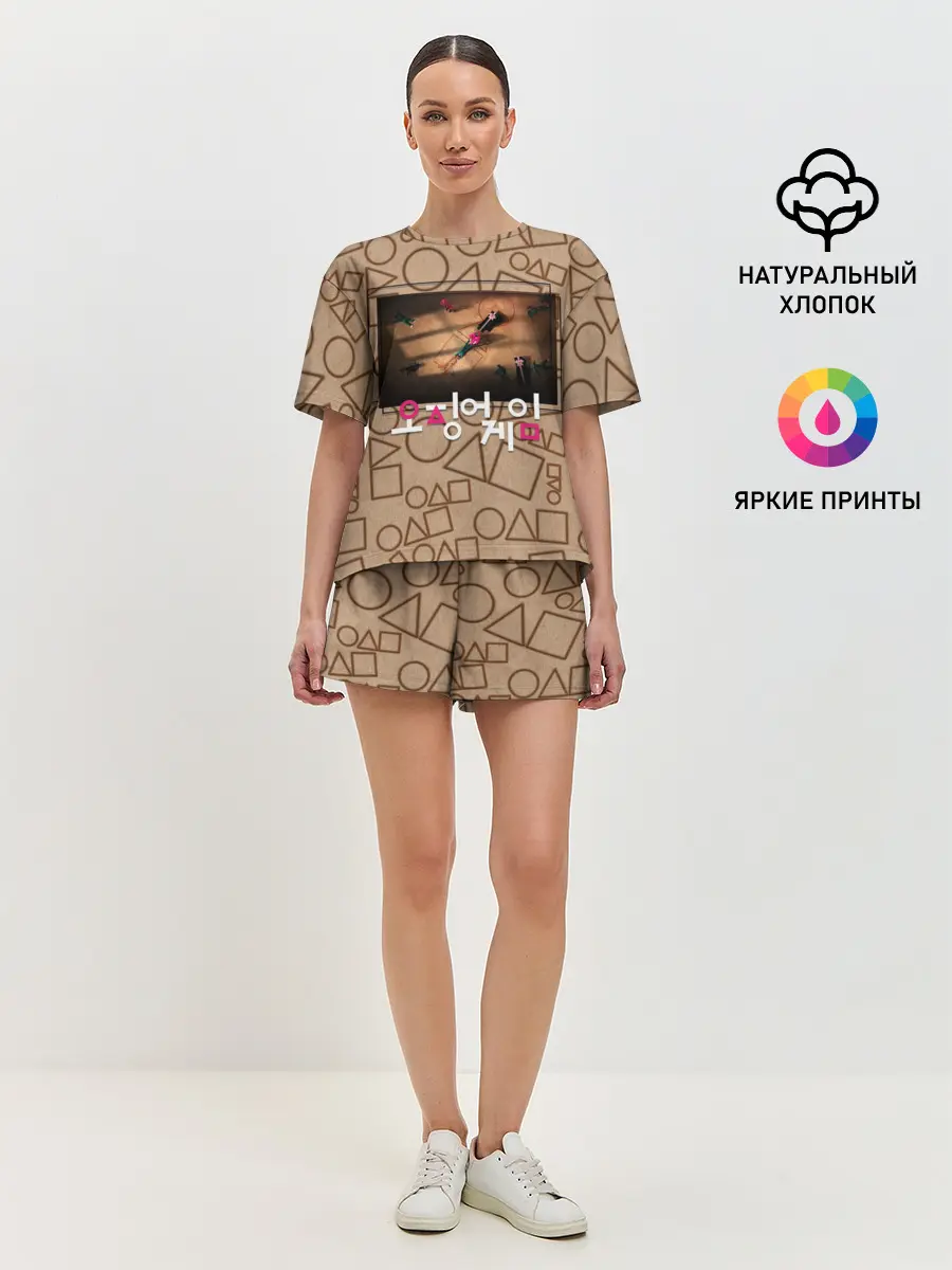 Женская пижама с шортами / Постер / Игра в кальмара