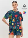 Женская пижама с шортами / Новогодний Паттерн!