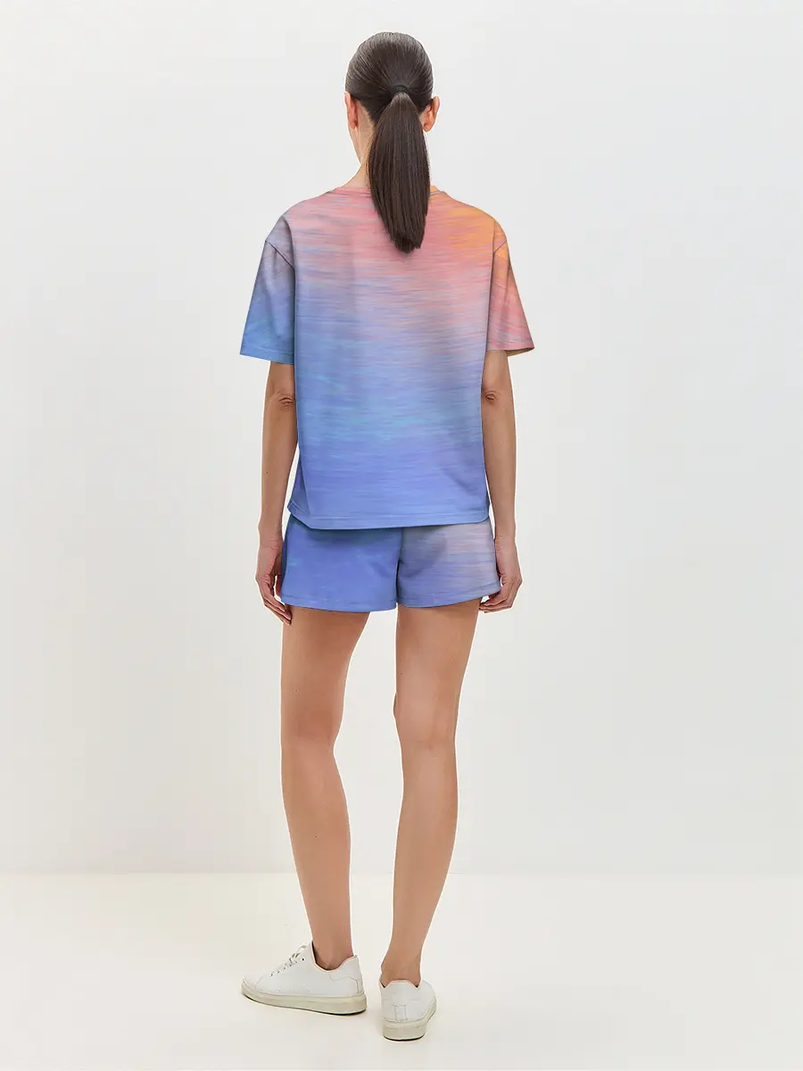 Женская пижама с шортами / Закат в море