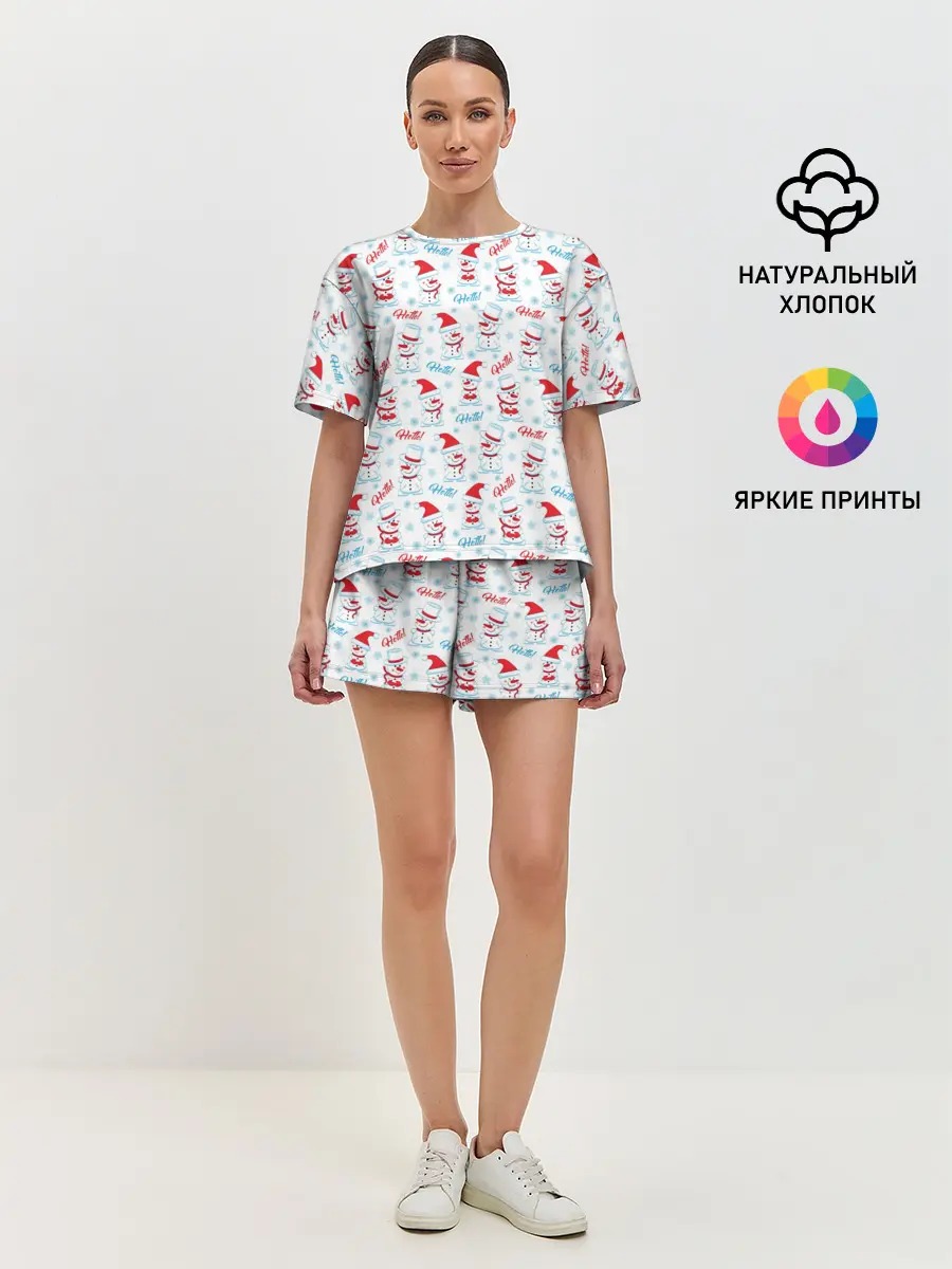 Женская пижама с шортами / Hello!