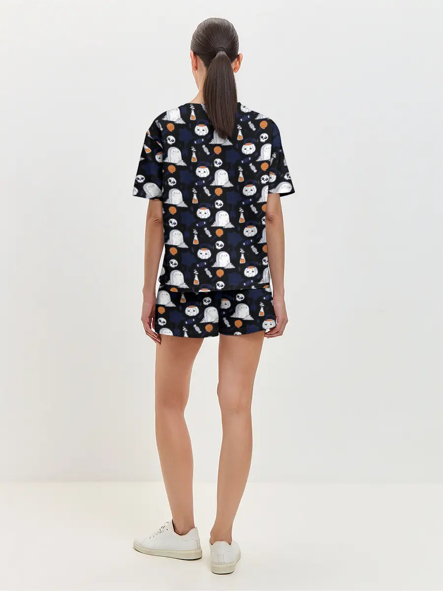 Женская пижама с шортами / Patern Halloween 7