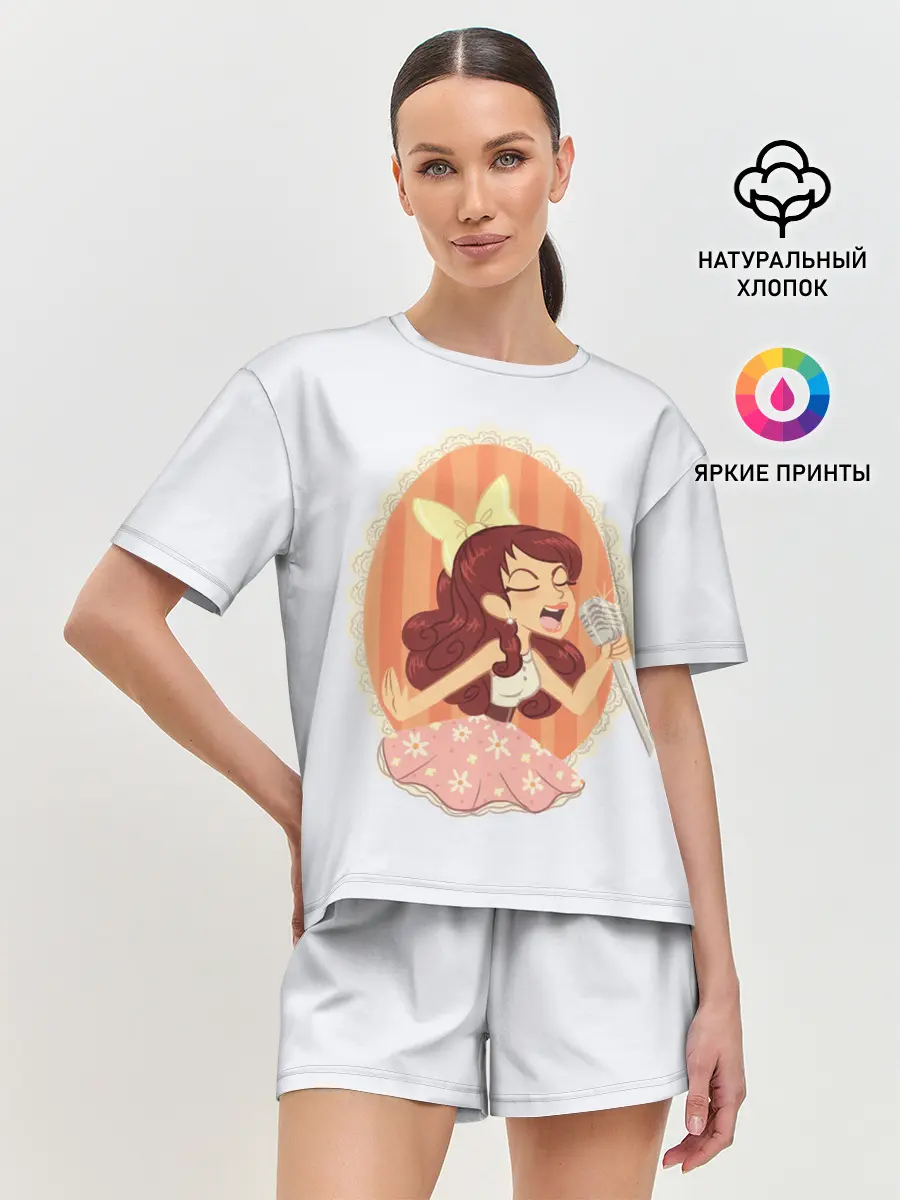 Женская пижама с шортами / Рисунок Арианы