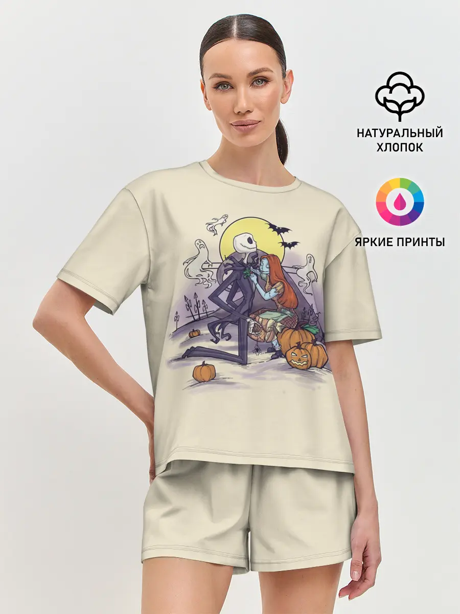 Женская пижама с шортами / Персонажи Хэллоуина