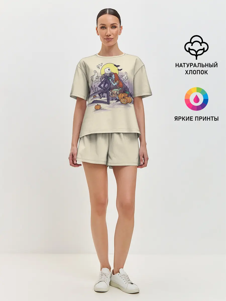 Женская пижама с шортами / Персонажи Хэллоуина