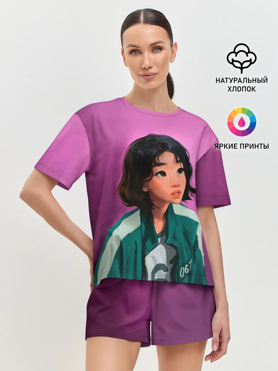 Женская пижама с шортами / 067 игра в кальмара