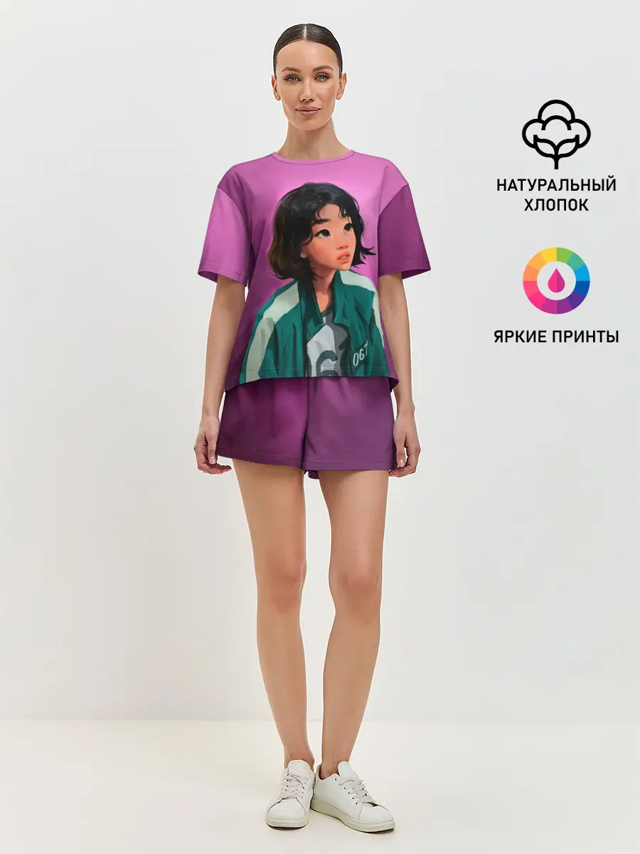 Женская пижама с шортами / 067 игра в кальмара