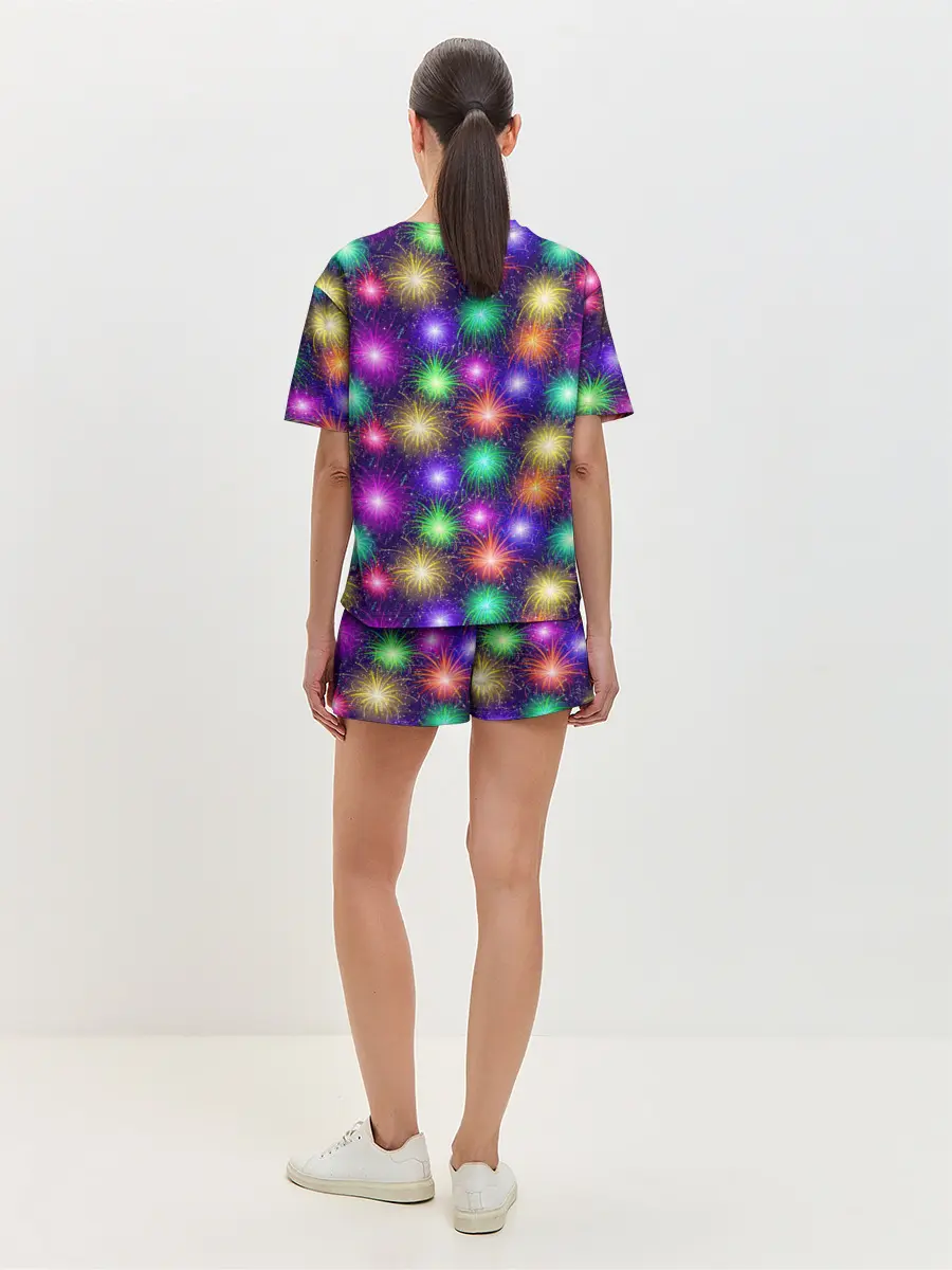 Женская пижама с шортами / Фейерверк
