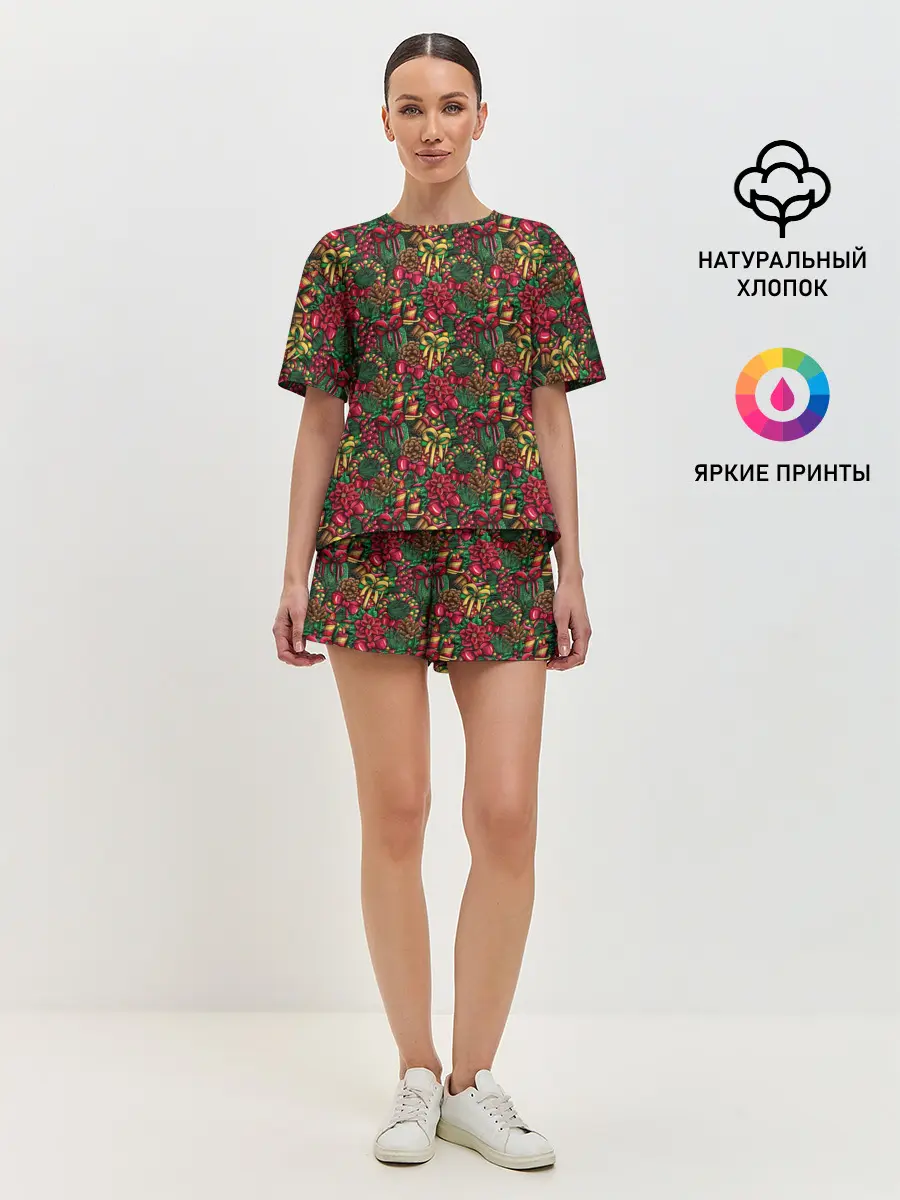 Женская пижама с шортами / Merry Christmas