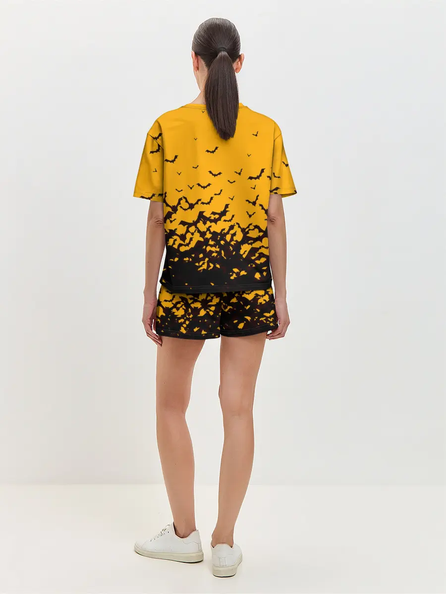 Женская пижама с шортами / ХЕЛЛОУИНСКИЕ ЛЕТУЧИЕ МЫШИ