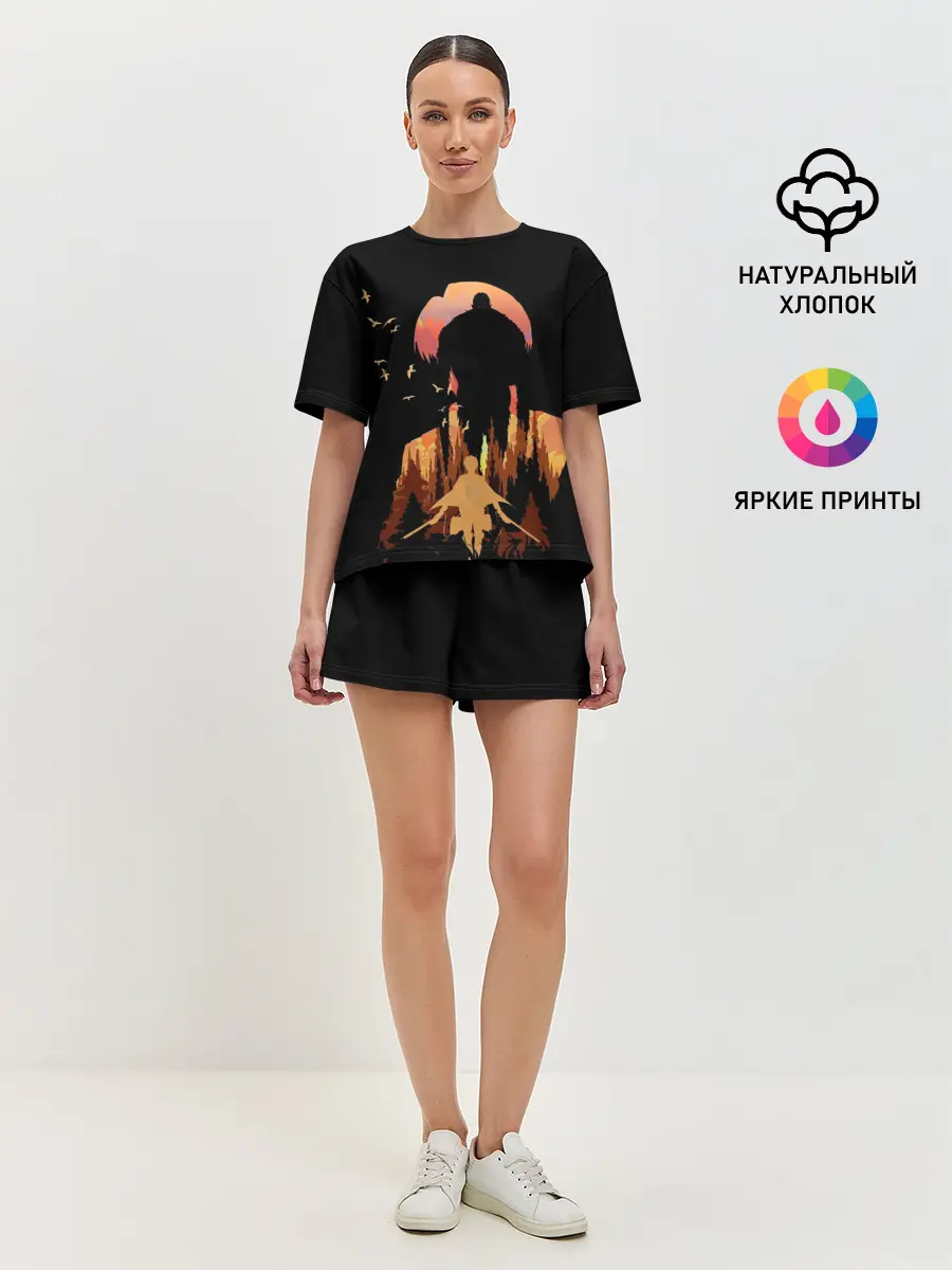 Женская пижама с шортами / Леви и титан