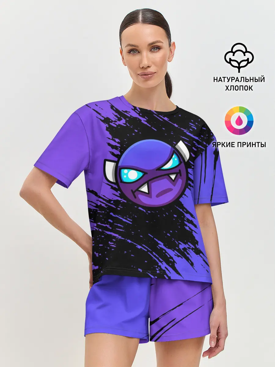 Женская пижама с шортами / Геометри Даш | Geometry Dash