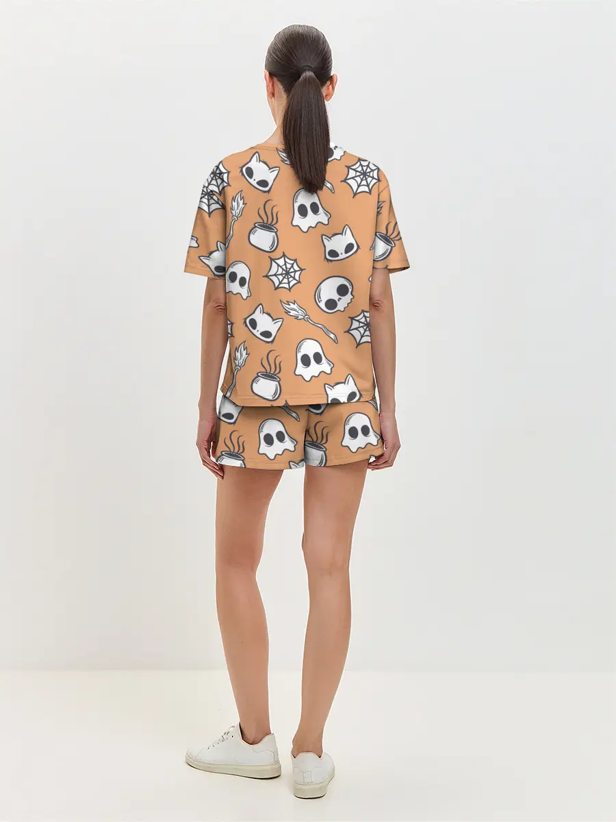 Женская пижама с шортами / Праздничные шалости