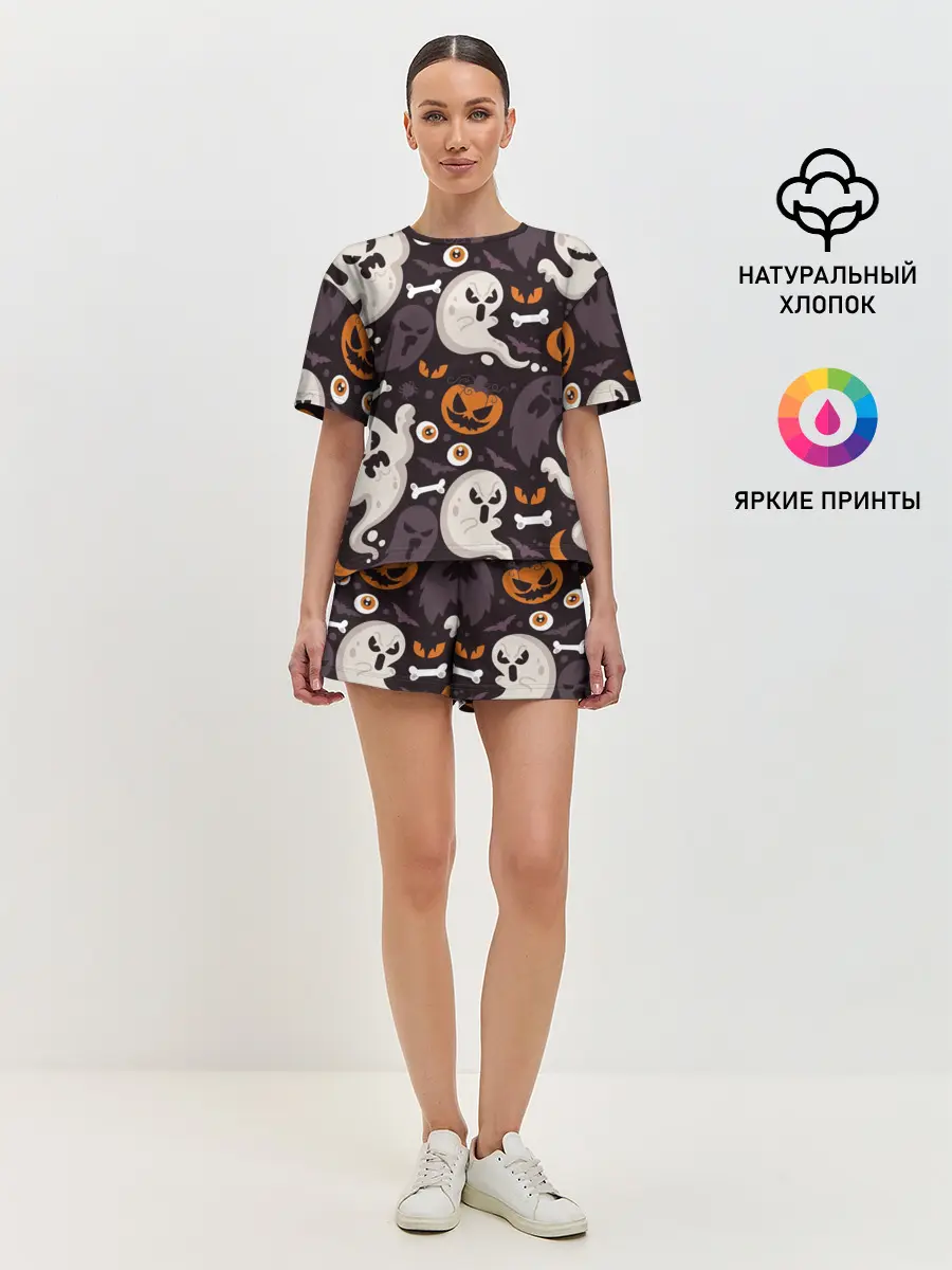 Женская пижама с шортами / Мрачный праздник