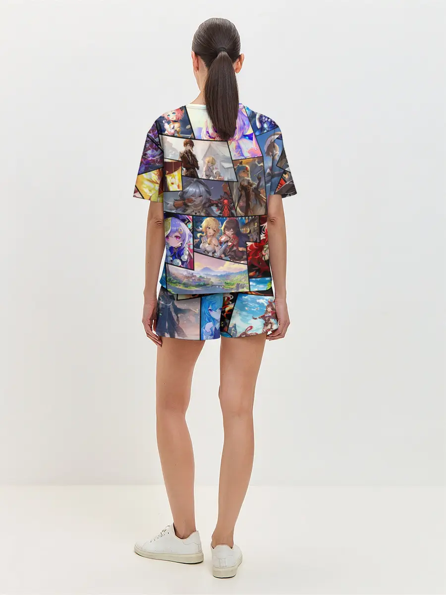 Женская пижама с шортами / Геншин импакт, персонажи