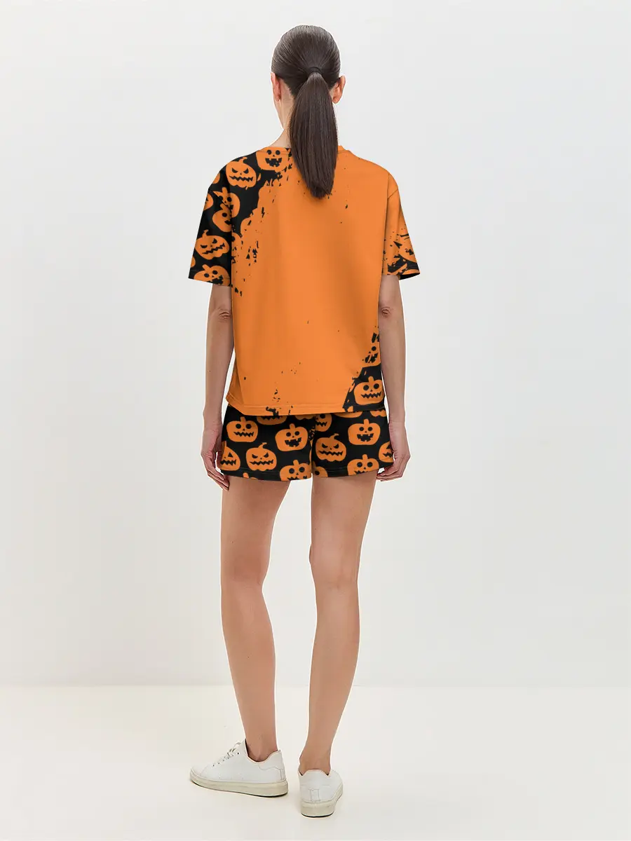 Женская пижама с шортами / Далматинец в шляпе | Хэллоуин