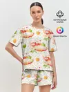 Женская пижама с шортами / Яблочный пирог