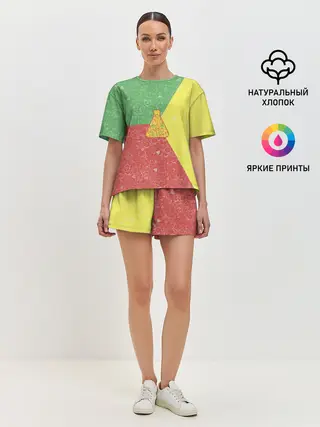 Женская пижама с шортами / Колба на фоне АПВ 3.1.8