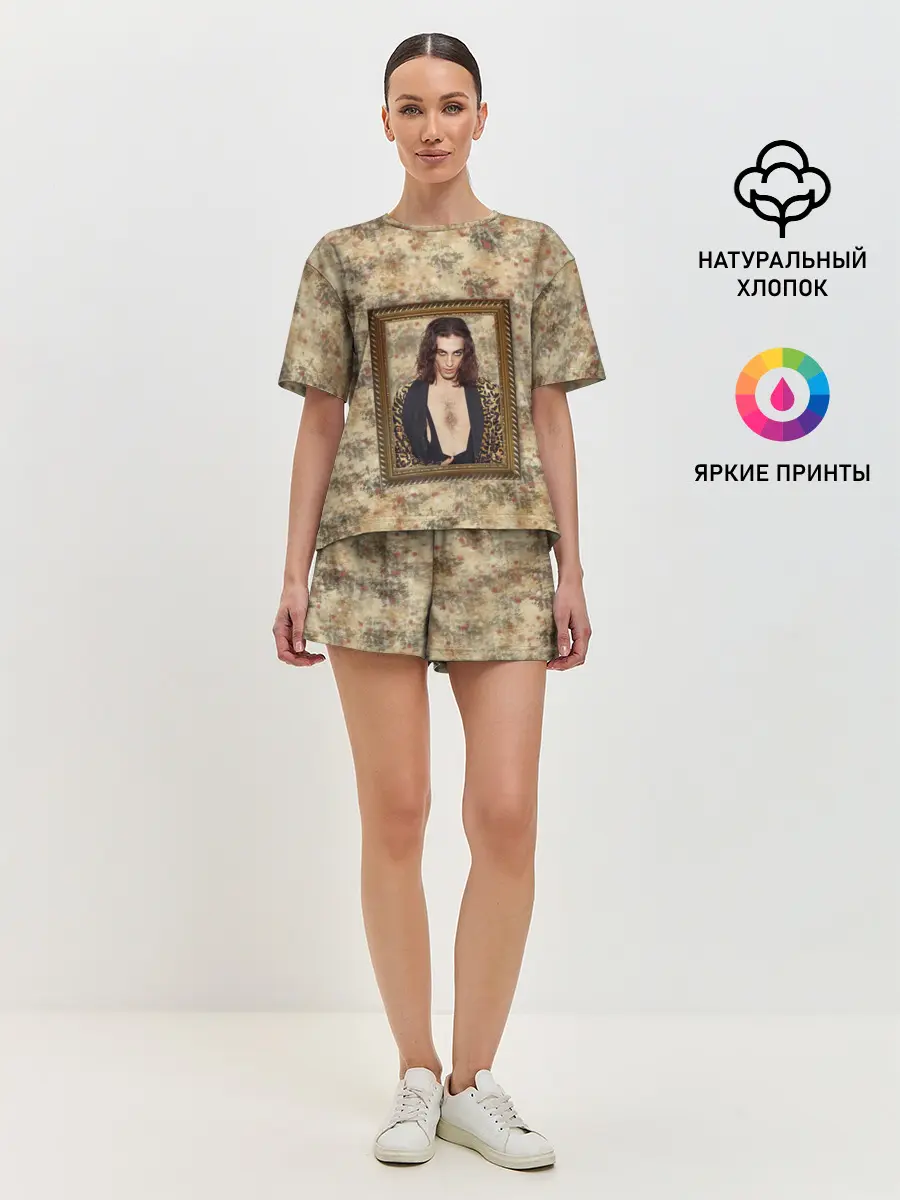 Женская пижама с шортами / Домиано Давид. Портрет на стене