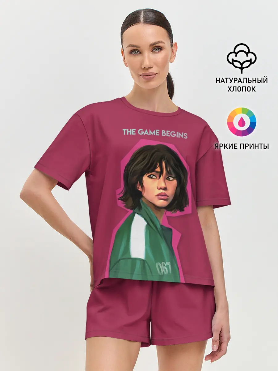 Женская пижама с шортами / Игрок Ojingeo geim.