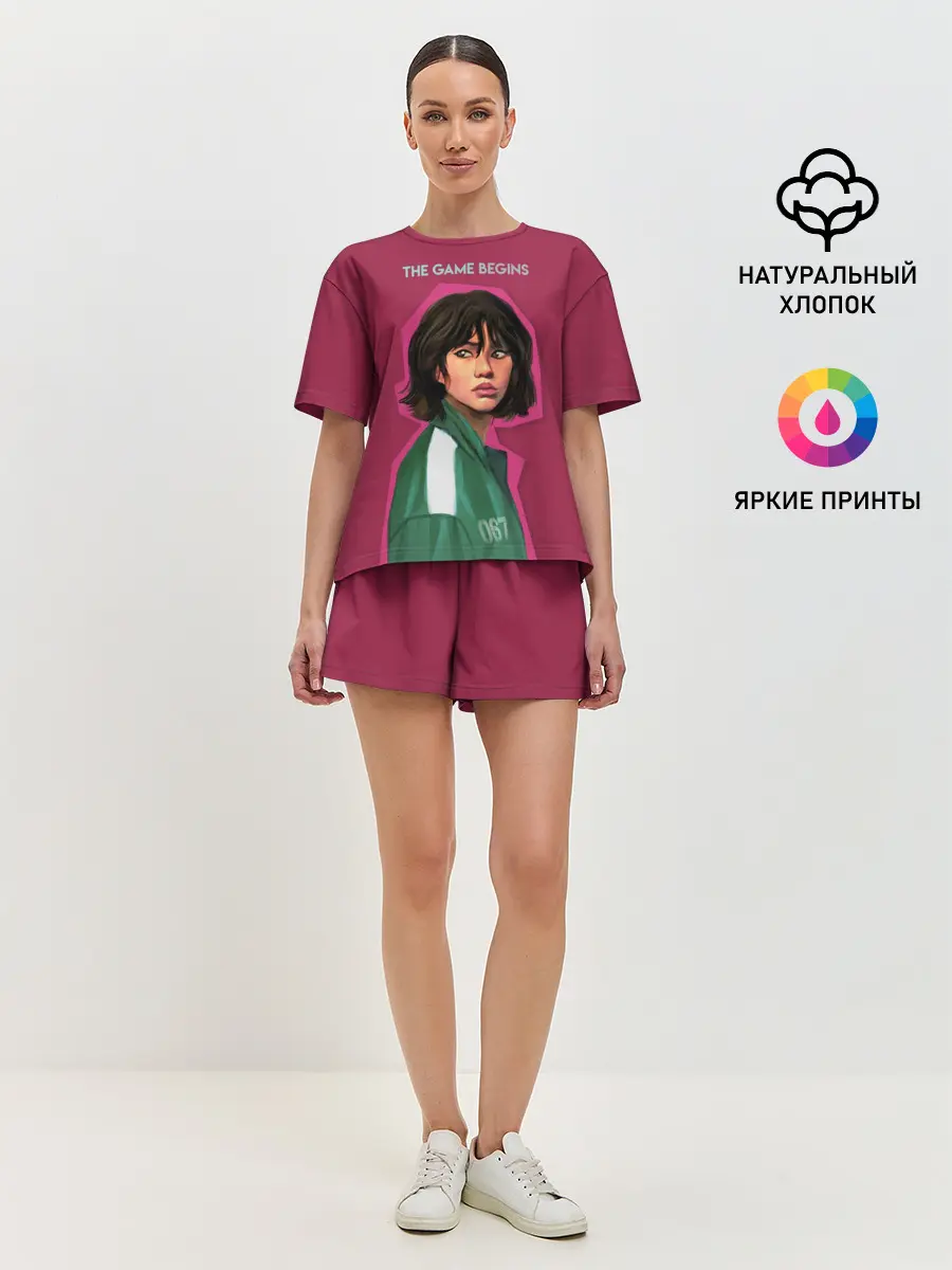 Женская пижама с шортами / Игрок Ojingeo geim.