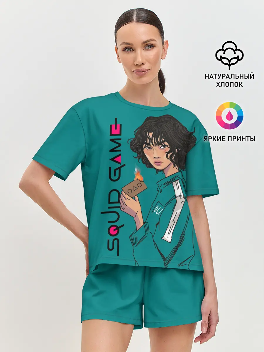 Женская пижама с шортами / Кан Сэ Бёк сжигает визитку