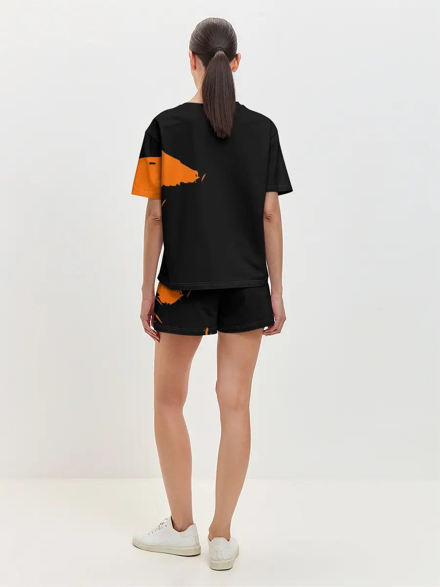 Женская пижама с шортами / Сайтама образ в силуэте One Punch-Man