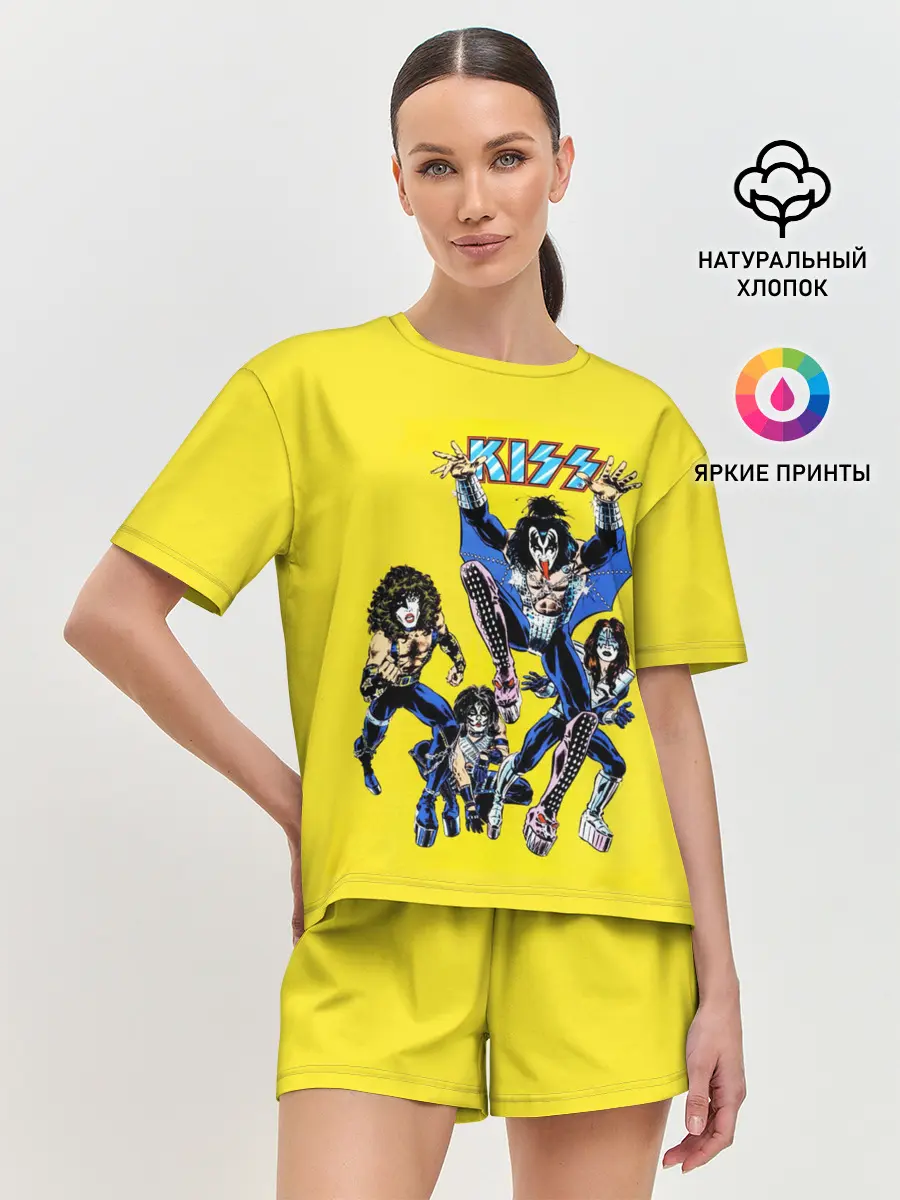 Женская пижама с шортами / Комикс Кисс