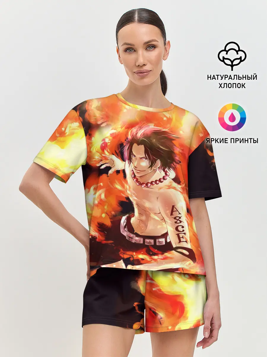 Женская пижама с шортами / ONE PIECE ASCE HERO