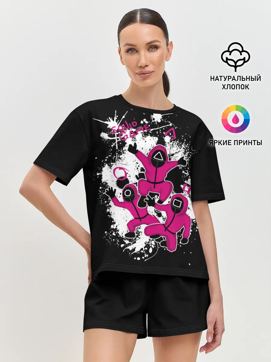 Женская пижама с шортами / Squid game: firework