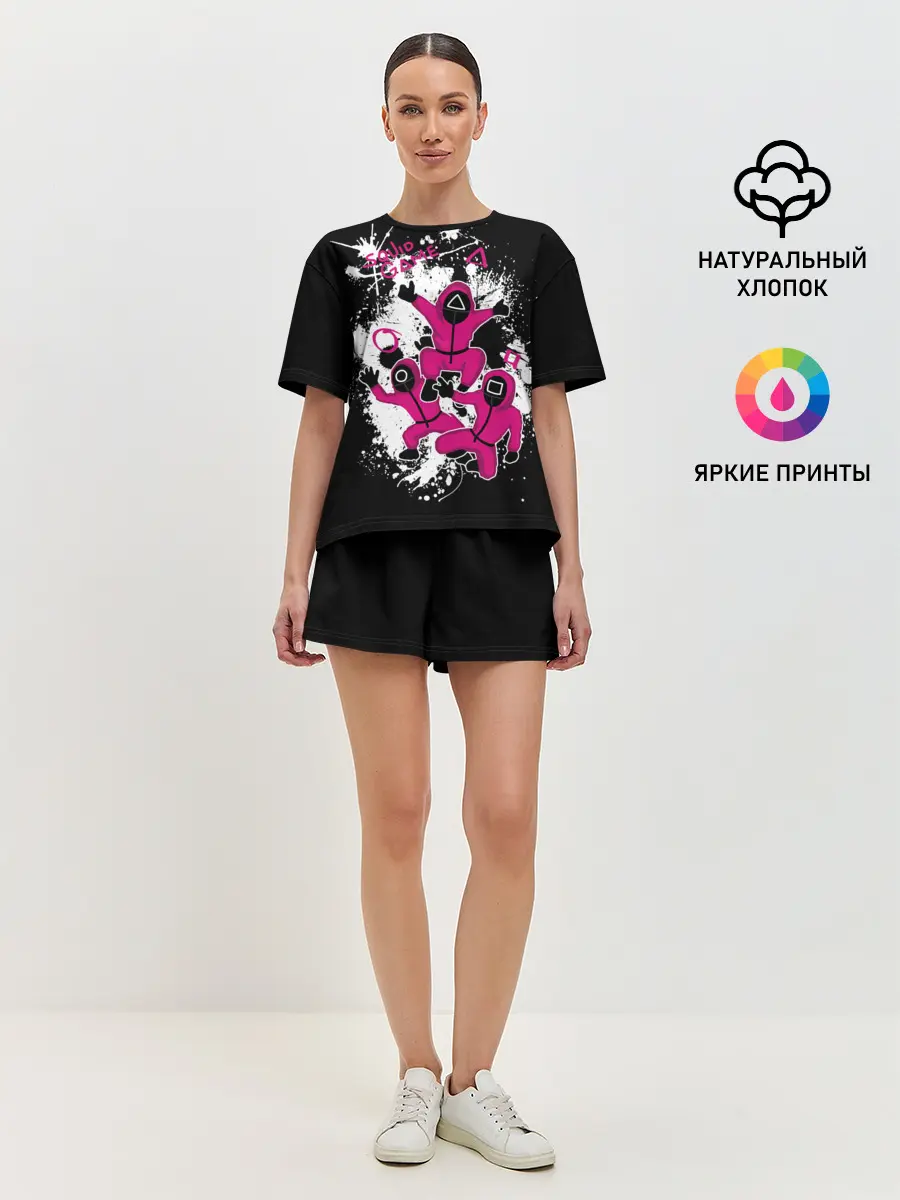 Женская пижама с шортами / Squid game: firework