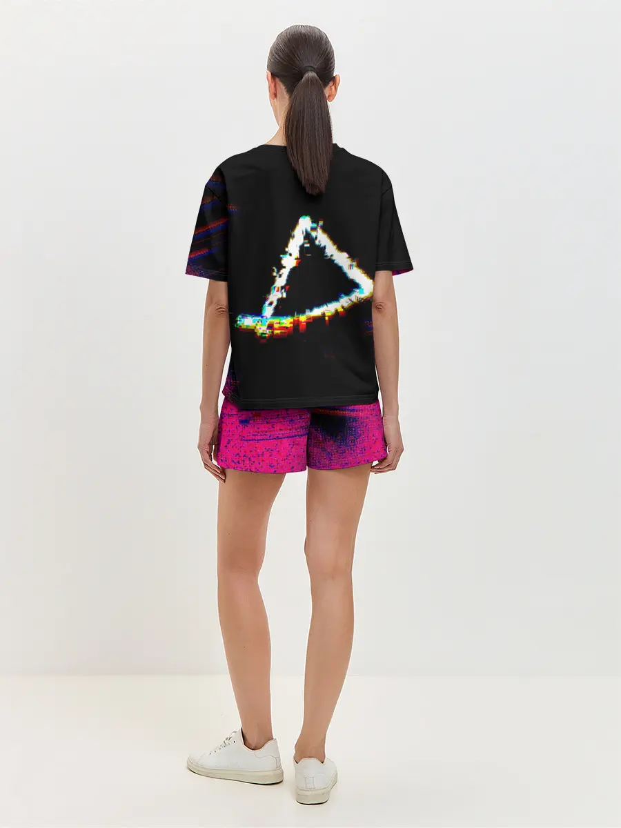 Женская пижама с шортами / Игра в кальмара глитч